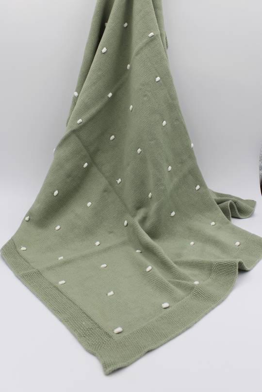 Olive Dot Baby Blanket